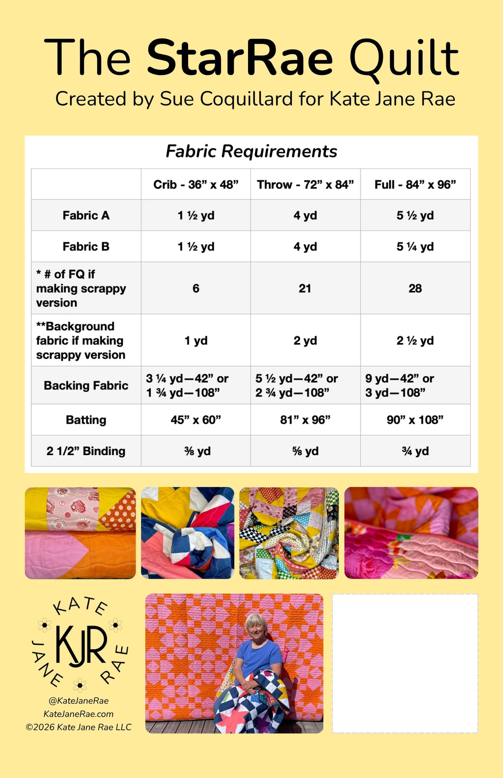 The StarRae Quilt - Printed Pattern