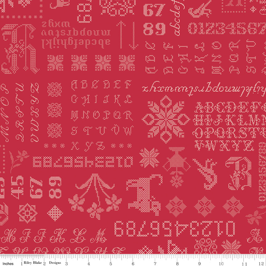 Riley Blake Piece & Plenty Sampler Berry Yardage