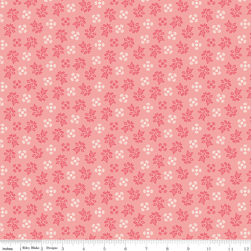 Riley Blake Piece & Plenty Gentle Coral Yardage