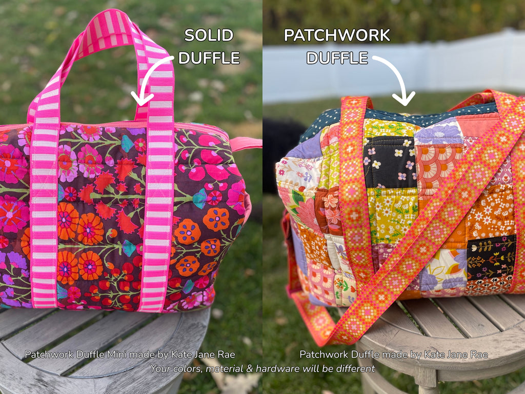 Patchwork Duffle Pattern + Fabric Kit