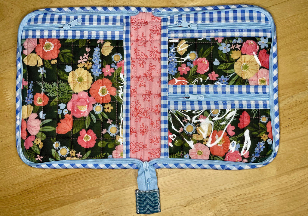 Handmade Rose Zippered Padfolio