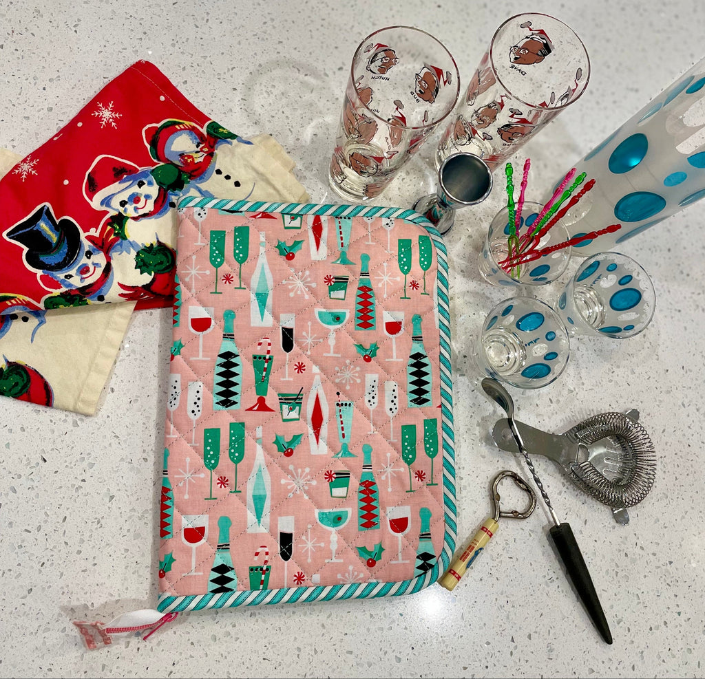 Handmade Rose Zippered Padfolio