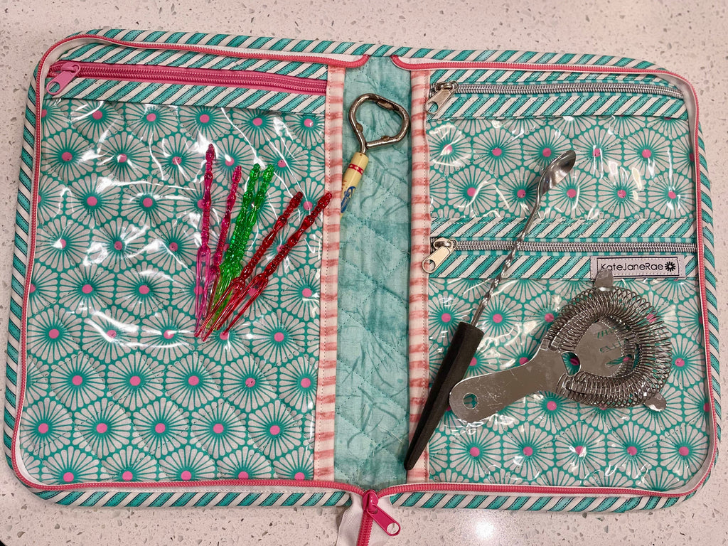 Handmade Rose Zippered Padfolio