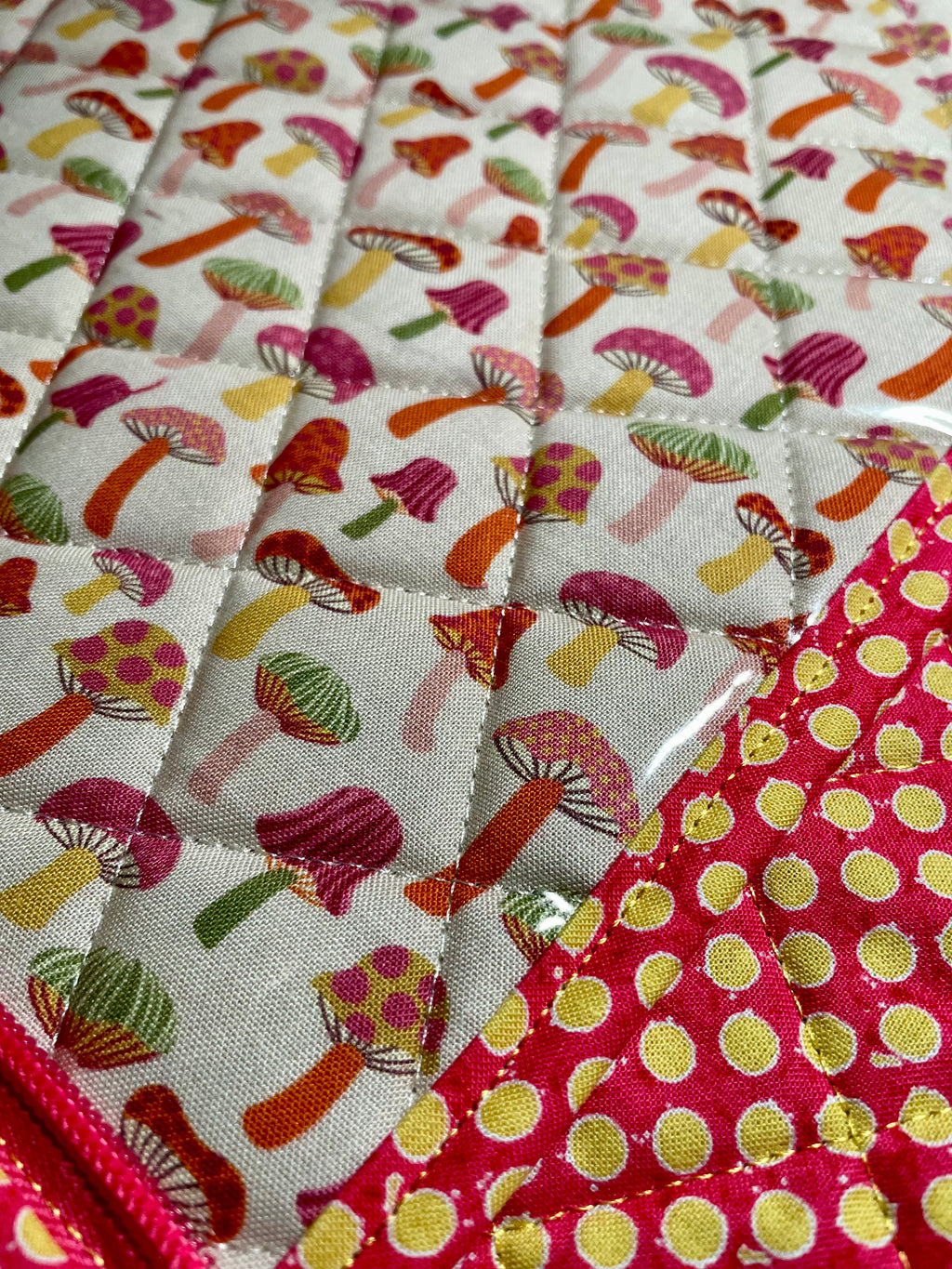 Handmade Rose Zippered Padfolio