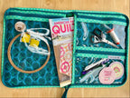 Handmade Rose Zippered Padfolio