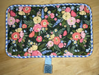 Handmade Rose Zippered Padfolio