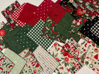Collection of various fabric swatches in different patterns and colors.