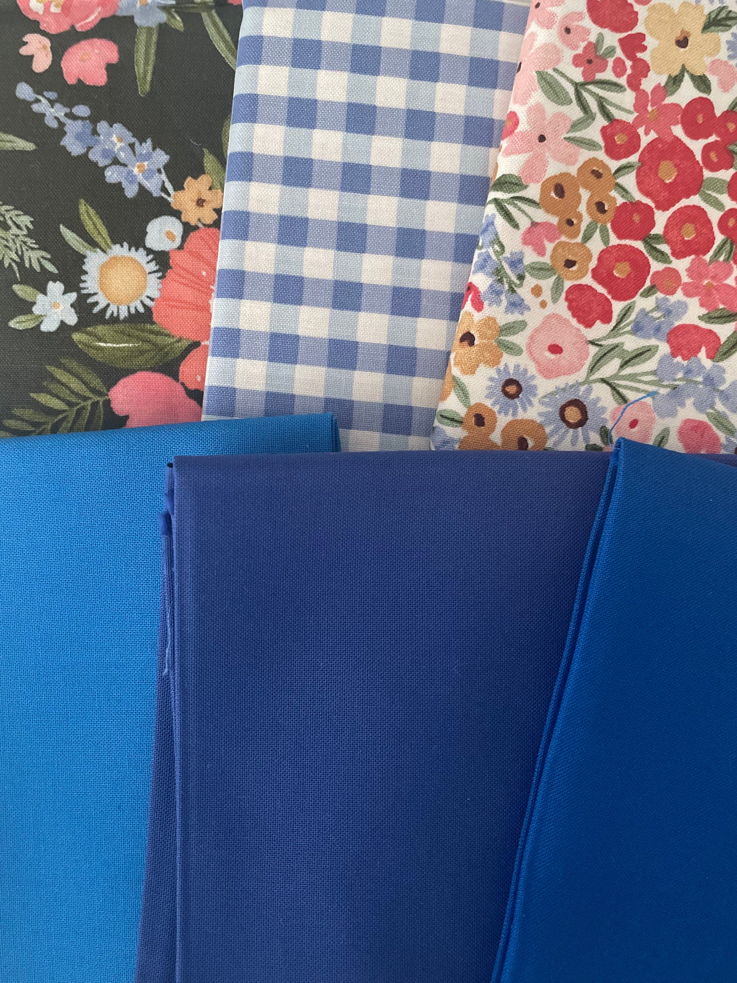 Blooming Blues fabric bundle.