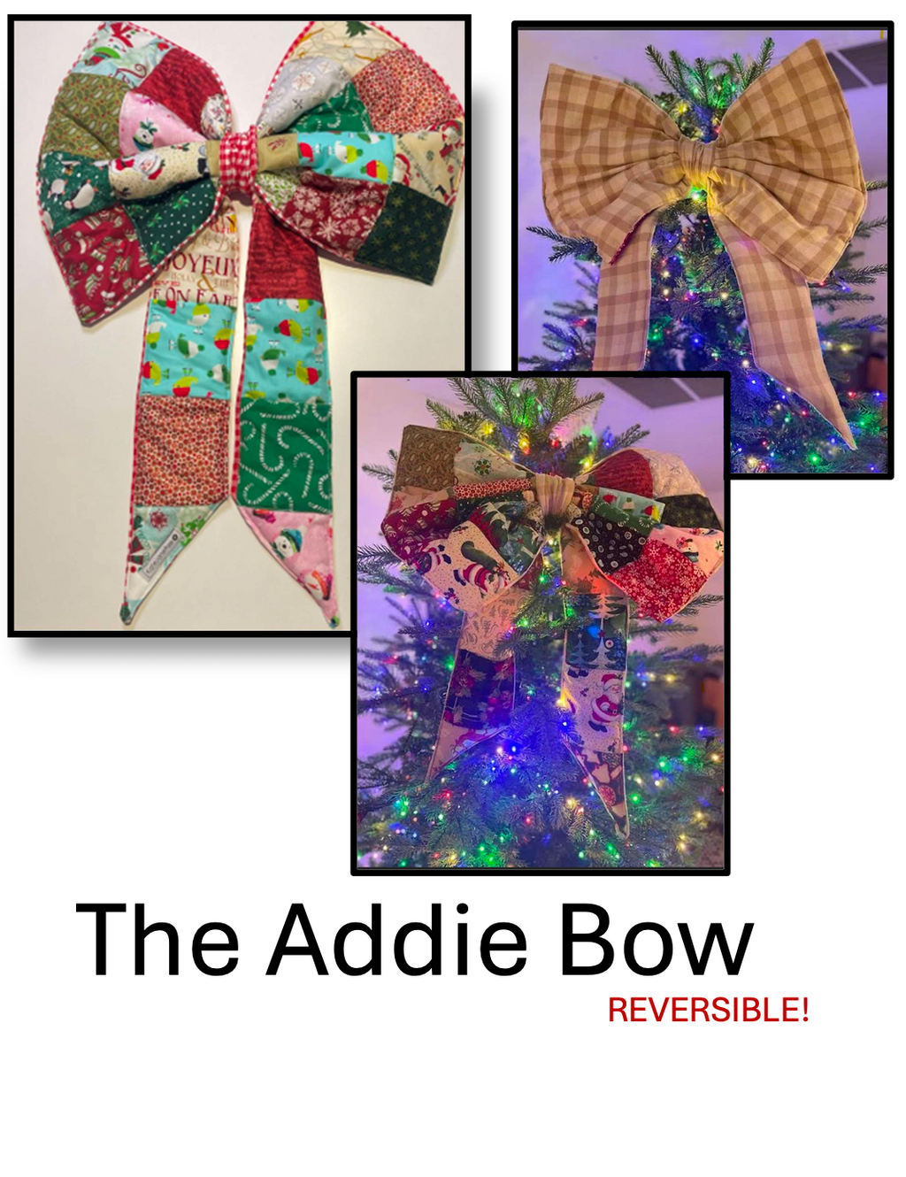 Addie Oversized Reversible Bow - Digital Pattern